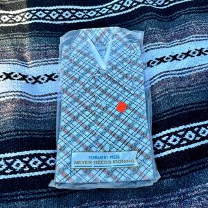 NWT VTG 70s BELLCRAFT PATTERNED BOYS BUTTON DOWN SHIRT SIZE 12